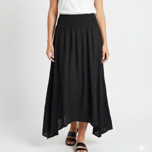 Neiman Marcus Womens Small Black Skirt Midi Rayon Lined Size Zip